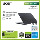 ACER LAPTOP GAMING ASPIRE 7 PRODUCTIVITY A715-59G-56K7 15.6" FHD INTEL CORE I5-12450H RAM 8GB STORAGE 512GB SSD NVIDIA GEFORCE RTX 3050 WINDOWS 11