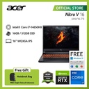 ACER NITRO V 16 ANV16-71-73GB 16" WUXGA IPS INTEL CORE i7-14650HX 16GB 512GB NVIDIA GEFORCE RTX 4060