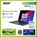 ACER SWIFT GO 14 WITH AI SFG14-73-9686 14" OLED INTEL CORE ULTRA 9 185H EVO RAM 32GB STORAGE 512GB SSD GRAPHICS INTEL ARC WINDOWS 11