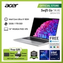 Acer Swift Go 14 With AI SFG14-73T-94QB 14" Intel Ultra 9 185H 32GB 1TBB SSD Intel Arc W11