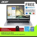 ACER ASPIRE 3 A314-35-C91Z 14 FHD N5100 RAM 8GB STORAGE 512GB PAKET