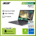 ACER LAPTOP ASPIRE 5 A514-55G-75BB 14" INTEL GEN12 i7-1255U 8GB 512GB