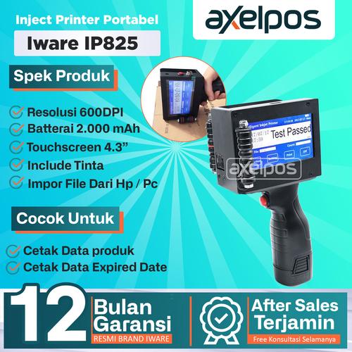 Handheld Printer Inkjet MFG EXP Iware IP825 Expired Date Label