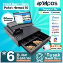 Paket Alat Mesin Kasir Umkm Iware Printer Bluetooth 80mm - Cash Drawer 4 Slot - Free kertas 5 Roll
