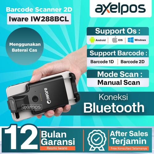 Barcode Scanner Wireless Bluetooth 2D Iware IW-288BCL