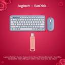 Logitech x SanDisk Exclusive Pebble 2 Mouse Keyboard Blue