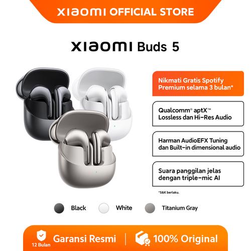Xiaomi Buds 5 | Qualcomm aptX Lossless dan Hi-Res Audio | Harman AudioEFX | Triple-mic AI | TWS [Official Store]