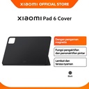 Official Xiaomi Pad 6 Cover Black- Bahan PU yang lembut pelat magnetis