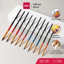 Deli Kuas Lukis Isi 10 /  Flat and Rounded Brush Lembut dan Halus EC407