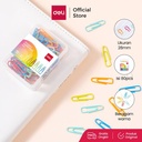Deli Klip Penjepit Kertas / Paper Clip Warna Warni 80pcs EZ032