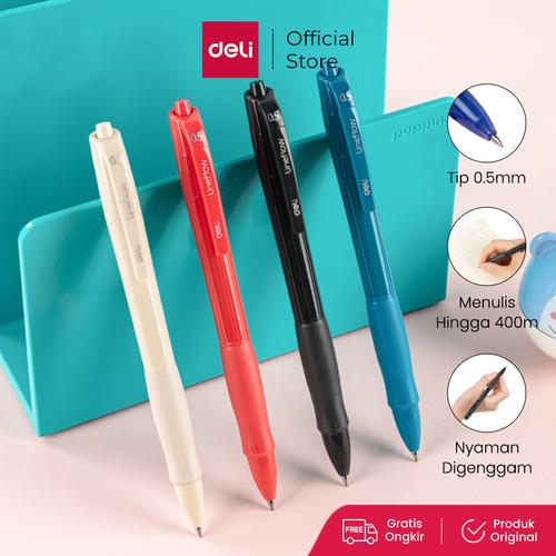 Deli Pulpen Gel Kantor / Office Gel Pen 0,5mm Black  S08-A