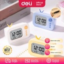 Deli Jam Weker Digital / Smart Alarm Clock Dengan Suhu dan Timer LE104