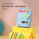 Deli Felt Pen Spidol 12 24 Warna Mudah Dicuci CC160