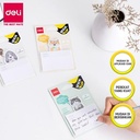 Deli Sticky Notes lembar 3 pola dengan dudukan kardus EA55902