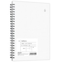 Deli Buku Catatan Jilid Spiral Notebook Transparan Kertas Grid LX570