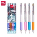 Deli Pulpen Gel Besi / Metal Gel Pen Isi 4 0.38mm Tinta Hitam SA154