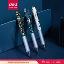Deli Pulpen Gel / Gel Pen 0.38 mm Alumunium Tinta Hitam A602