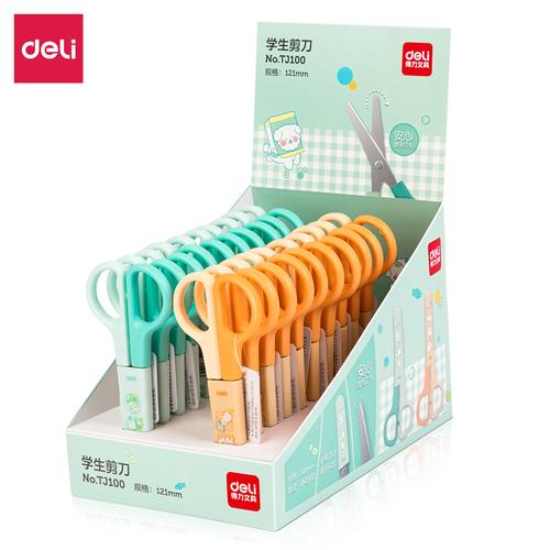 Deli Gunting Sekolah Anak / Scissor Cover Plastik TJ100
