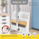 Vusign Broom Set Dustpan / Set Sapu Pengki Putih Dapat Dilipat VS1003