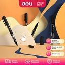 Deli Double Tip Fine Liner / Spidol Pulpen Dua Sisi Ujung Berbeda S563