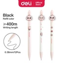 Deli Gel Pen Pulpen Gel Series Kakao Friend 0.5mm Tinta Hitam A487