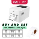 Deli Thermal Printers Mesin Pencetak Kertas Thermal DL-740CS