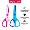Deli ED60001 Gunting-Neon Zigzag Crafting Scissors 2 Shape 136mm