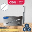 Deli Pulpen Gel / Pulpen Gel 0.7mm Tinta Hitam Penulisan Halus 12 PCS EG11