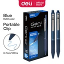 Deli Gel Pen / Pulpen Gel Retractable Pen Cetek 0.7mm 12 PCS  EG80
