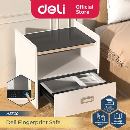 Deli Brankas Laci Fingerprint / Fingerprint Nightstand Safebox / Brankas Meja Samping Tempat Tidur 52x42x49 cm AE300