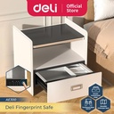 Deli Brankas Laci Fingerprint / Fingerprint Nightstand Safebox / Brankas Meja Samping Tempat Tidur 52x42x49 cm AE300