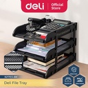 Deli  File Tray / File Organizer / Rak File Susun Bahan Plastik 3 Tingkat 9217ES