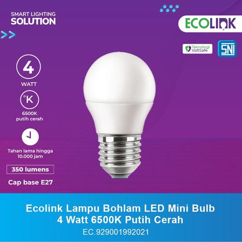 Ecolink Bohlam Lampu LED Bulb - Cahaya Putih 4W P 45 6500K