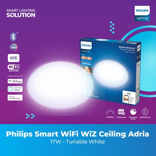 Philips Lampu Smart Wifi Ceiling Adria - Cahaya Putih Tunable 17W