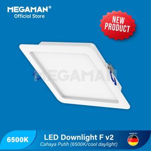 Lampu Plafon Downlight LED 9W 12W 15W MEGAMAN MQTL1241-F V2 6500K Putih