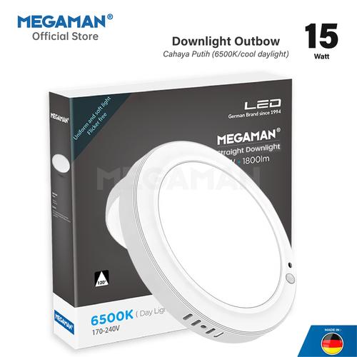 Lampu Downlight LED 15 Watt Megaman Plafon Outbow MQTL1130