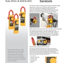 Fluke 301B AC 600A digital clamp meter slim body tang ampere 301 B