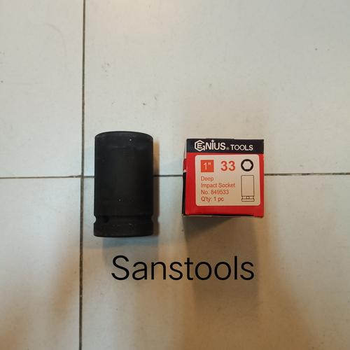 Deep impact socket 1" x 33mm mata kunci sock wrench panjang Germany