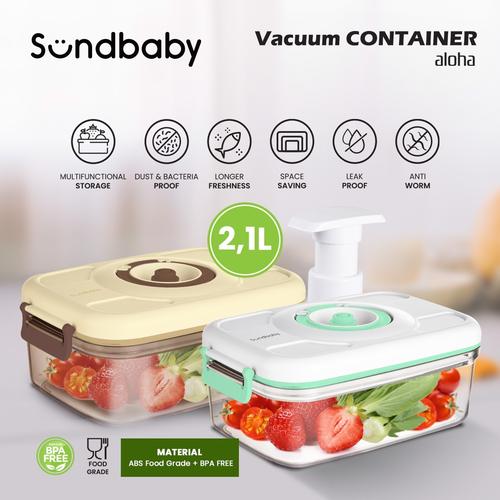 Sundbaby Smart Vacuum Container – Aloha 2.1L  (Penyimpanan Makanan)