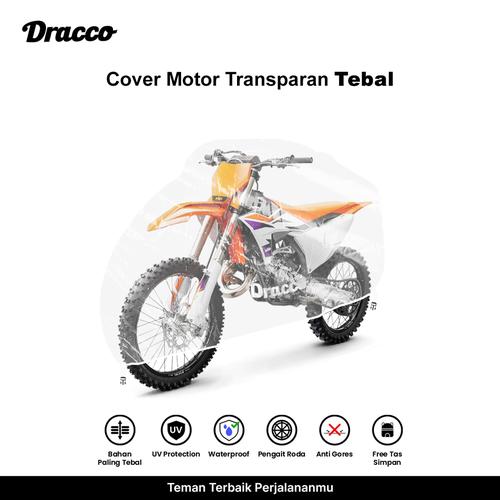 DRACCO cover motor KTM waterproof tebal transparan bening premium sarung motor trail KTM