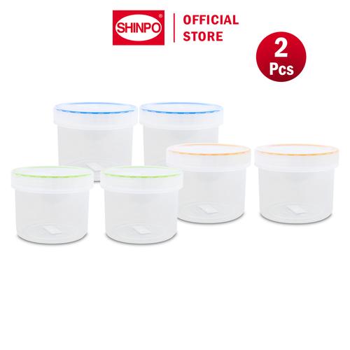 SHINPO COMBO 2 Toples Plastik Ukuran M 500 ML Tempat Cemilan Food Storage Wadah Makanan SPO-SIP-351M