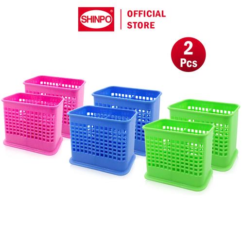 SHINPO Tempat Sendok Plastik 2 Sekat COMBO 2 Pcs Special Cutlery & Stationery Holder Tempat Sendok Serbaguna CMB02-SPO-SIP-315