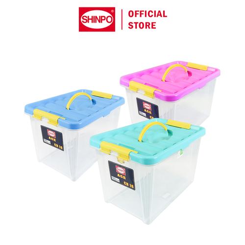 SHINPO Kotak Penyimpanan Kontainer Plastik 16 Liter Ace Container Box Lock Klip Pengunci SPO-SIP-132-CB16