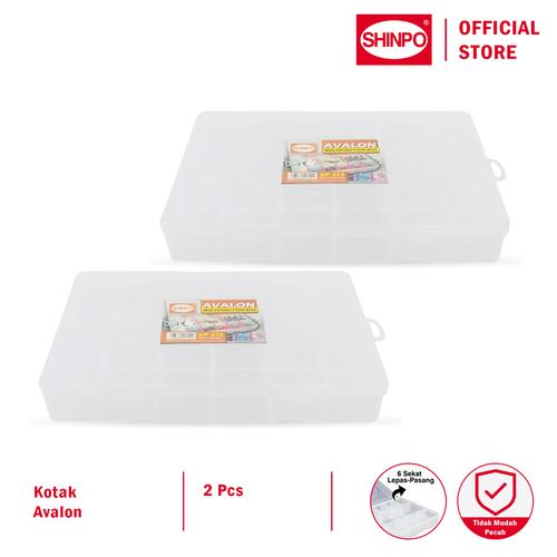 SHINPO COMBO 2 Kotak Penyimpanan Pernak Pernik Serbaguna 15 Slot Avalon Multifunction Box SIP-572 buah plastik