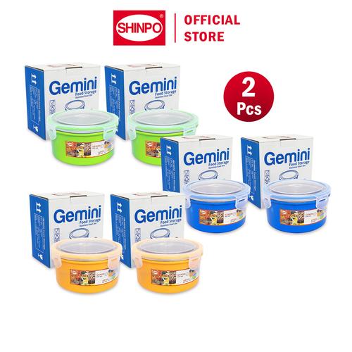 SHINPO COMBO 2 Mangkok Wadah Makanan 14 CM Rantang Stainless Steel 304 Gemini Food Storage SIP-542 kitchenware