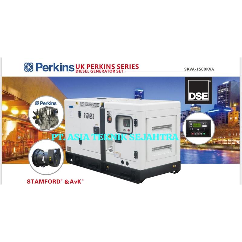 Genset silent Perkins 200 KVA Original Stamford Certificate