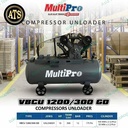 Kompresor angin 10 hp kosongan Multipro VBCU 1200/300 Original