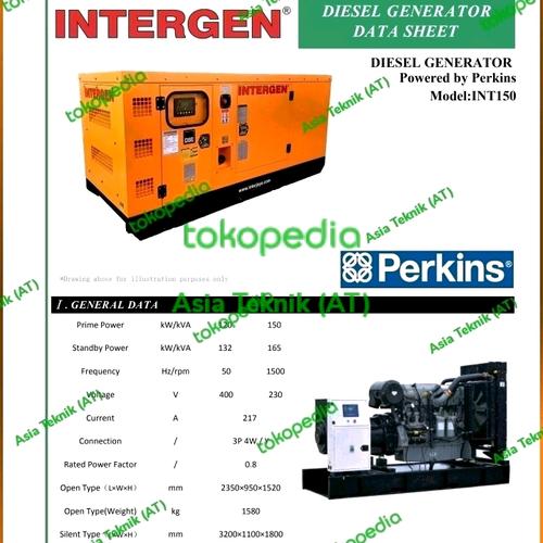 Genset Perkins 150 kva super silent International Generator Stamford