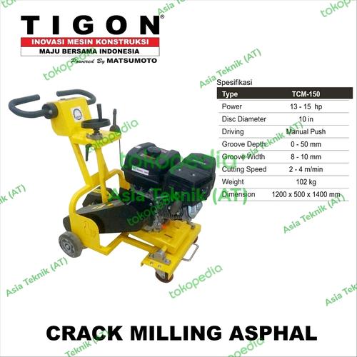 Crack Milling Asphal Tigon / Mesin Penghancur Pemecah Aspal Tigon