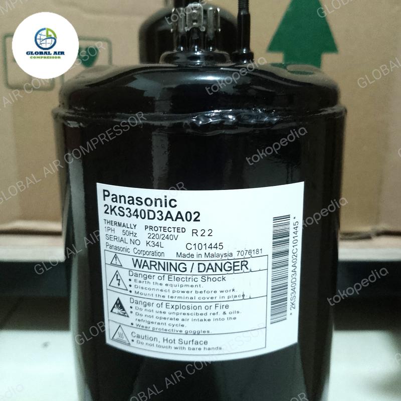 Compressor Panasonic 2KS340D / 2KS340D3AA02 2PK R22 220V